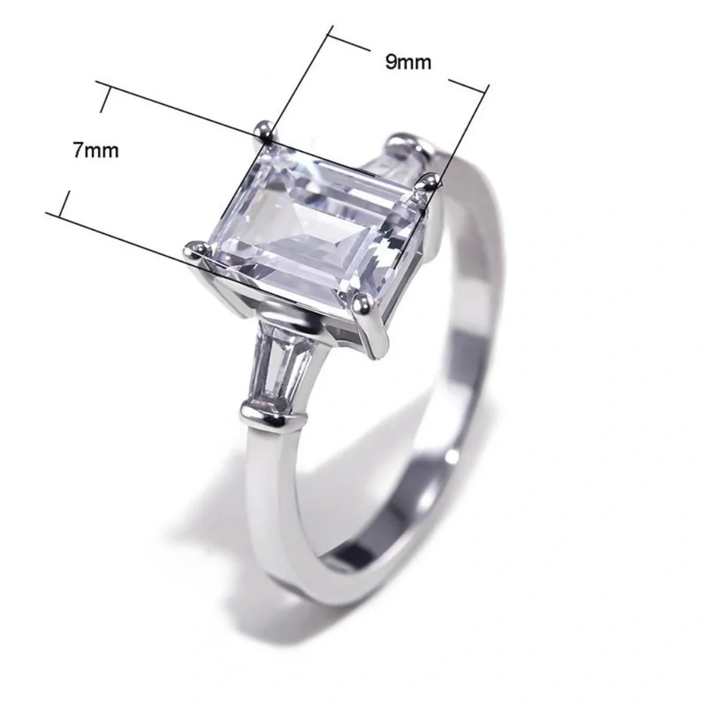 *HONORA* Silver x Zircon Fashion Ring Size 9
